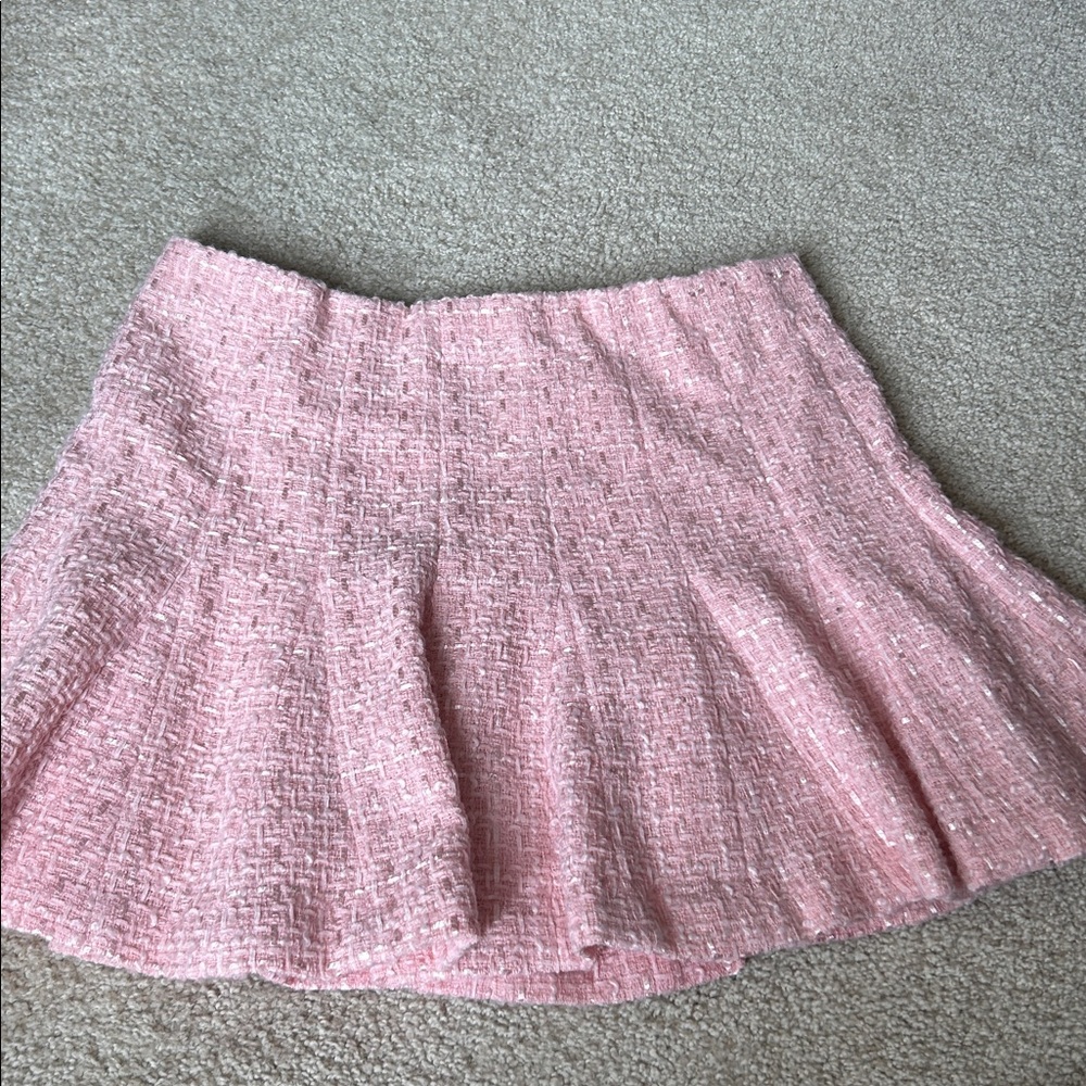 New Alice and Olivia Zona tweed Godet miniskirt - Picture 4 of 12